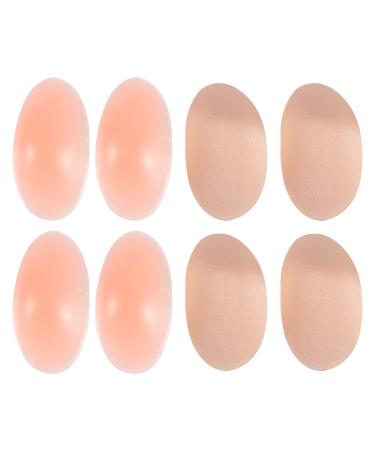 Wofashpuret 4 pairs non-slip shoulder pads made of silicone shoulder amplifier for women Self-adhesive shoulder pad silicone-shoulder amplifier dress lady fit structured 13x8x2.5cm