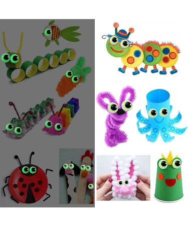 TOAOB 200pcs Glow in The Dark Self Adhesive Wiggle Googly Eyes - Assorted Sizes for DIY Crafts and Scrapbooking - Buy Online on GoSupps.com