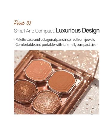 Etude House Play Color Eyes Mini Jewelry 1 Gold Pendant Eyeshadow Palette - 4 Glitter, Shimmer, and Matte Shades | Long Lasting Korean Makeup - Buy Online on GoSupps.com