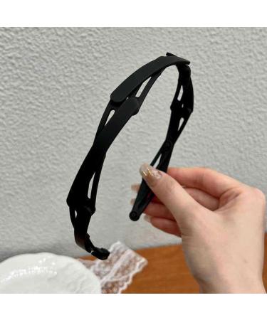 Uitseld Headbands for Curly Hair - Portable Small Folding Headbands - Women Spa Headband Face Wash Headband Thin Makeup Headbands for Makeup Skincare Black - Buy Online on GoSupps.com