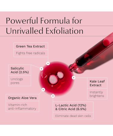 AHA BHA Peeling Serum 18.5% AHA + 2.5% BHA Exfoliator | Fine Lines & Wrinkles | 1 Fl Oz - Buy Online on GoSupps.com