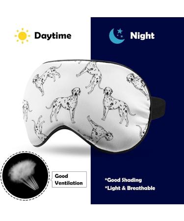 Cute Dalmatian Dog Sleep Mask Eye Cover for Sleeping Blindfold with Adjustable Strap Blocks Light Night Travel Nap for Men Women - Buy Online on GoSupps.com