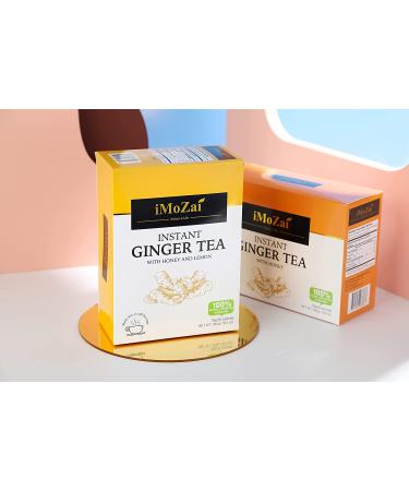 Imozai Instant Ginger Tea With Honey Crystals (Lemon Flavor) - 30 Sachets, 30 Count Pack - Buy Online on GoSupps.com