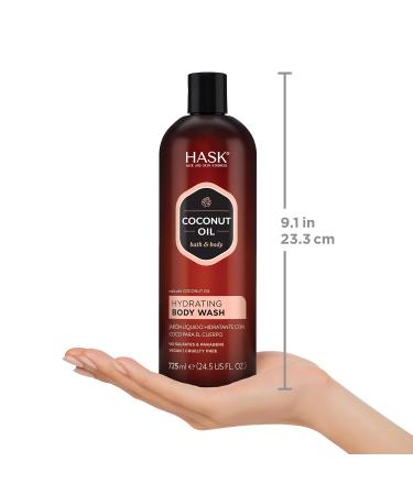 HASK Coconut Oil Nourishing Body Wash | Hydrates & Softens Skin Vegan pH-Balanced Free of Sulfates Parabens Gluten & Cruelty-Free - Buy Online on GoSupps.com