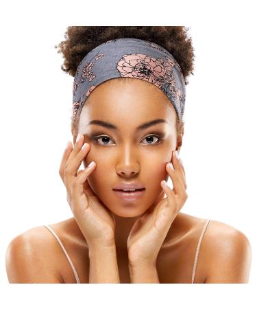 Chuangdi 6-Piece Boho Bandeau Headbands | Wide Knot Hair Scarf Set | Floral African Headbands | Stretch Turban Headwrap for Sports & Beach - Buy Online on GoSupps.com