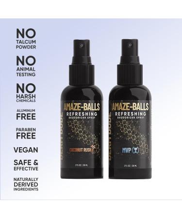 Shop Derm Dude Double Sacksational Bundle - Natural Ball Deodorant Spray for Men | Aluminum-Free Odor Neutralizer Refreshing 2 Pack (MVP & Coconut Rush - Buy Online on GoSupps.com