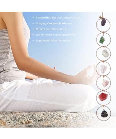 Goodypai Raw Crystal 7 Gemstone Wall Decor - Meditation Decorative Gemstones Ornament Natural Reiki Spiritual - Buy Online on GoSupps.com