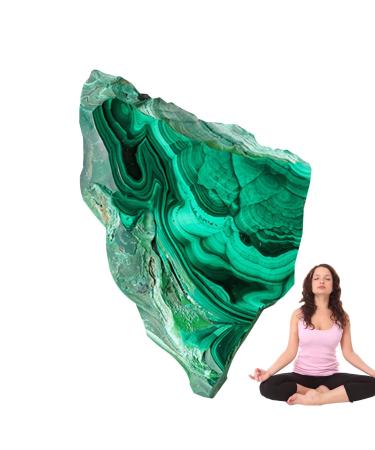 Malachite Stone Natural Crystal Malachite Slice for Home Decoration | Polished Slab Rock Healing Crystals Malachite Stones Slices for Home Garden Art DIY Decor