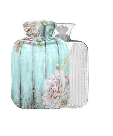 Vintage Style Turquoise Hot Water Bottle Without BAP With Cover 2L Large Hot Water Bag For Cramp Pain Relief