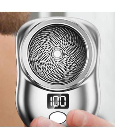 Electric Rechargeable Shavers for Men | Portable Electric for Men Type C Charging Shave for Smooth Shave Electric with Digital Display Silver - Buy Online on GoSupps.com