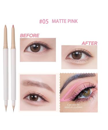 Double Ended Highlighter and Eye Makeup Pen - Glitter & Matte Nude Eyeliner, Eyeshadow, and Liquid Contour Liner - 2 in 1 Multi-Functional Long Lasting Makeup Stick - Silkworm Pencil (01, 03, 04) - Buy Online on GoSupps.com