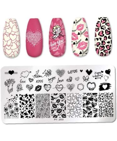 Zonster Valentine's Day Nail Stamping Plates | Love Rose Hot Printing Plates for Perfect Nail Art - Buy Online on GoSupps.com