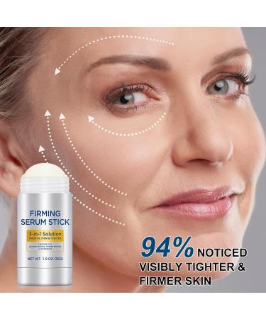 Retinol Firming Serum Stick - 2Pack Anti-Aging Firming Serum 3-in-1 Formula to Smooth Tighten & Firm Face Neck Jawline - Reduces Wrinkles & Fine Lines 2 Oz - Buy Online on GoSupps.com