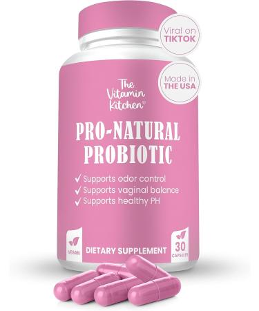 The Vitamin Kitchen Vaginal Probiotics for Women-Pro-Natural Women Probiotic-5 Billion CFU,Vegan Friendly,Non-GMO,Odor Control & pH Balance-30.0 Servings (Pack of 1)