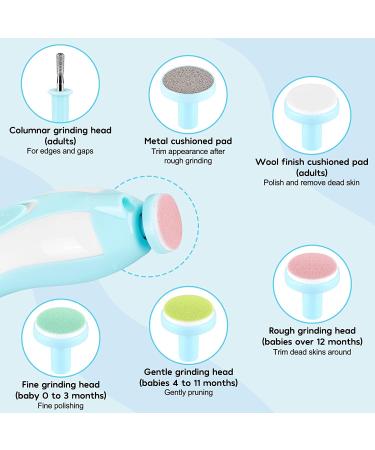 Baby Electric Nail File Drill: Safe 6-in-1 Trimmer for Toes and Fingers (Blue) - Buy Online on GoSupps.com