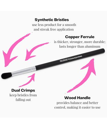 Beauty Junkees Eyeshadow Blending Brush - Tapered Fluffy Cut Crease Brush Synthetic & Cruelty Free Perfect for Diffusing Eyeshadow Single Eye Brush for Flawless Looks - Buy Online on GoSupps.com
