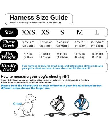 Suredoo Dog Harness with Leash - Reflective Anti-Train Chest Harness for Small Dogs Puppies and Cats (XXS - Blue Wave) | International Shipping - Buy Online on GoSupps.com