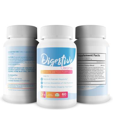 Digestive Cleanse - Ultimate Detox Formula for Regularity & Nutrient Absorption | Eliminate Colon Waste & Expel Toxins - Buy Online on GoSupps.com