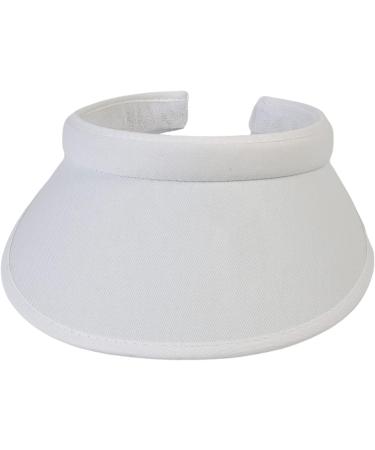 TopHeadwear White Cotton Twill Clip-On Visor - 3.5 Wide Brim - Buy Online on GoSupps.com