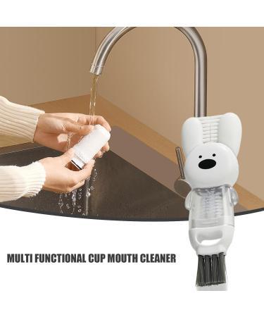 Kumprohu Cup Lid Brush Bottle Brush Cleaner 4-in-1 Cup Lid Crevice Cleaning Brush Set Multifunctional Bottle Cleaning Tools Home Kitchen Cleaning Tools White - Buy Online on GoSupps.com