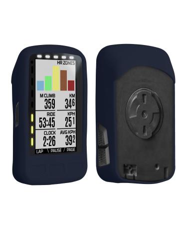 kwmobile Case compatible with Wahoo Elemnt Roam - Silicone GPS Bicycle Case Protective Cover - in Black Blue