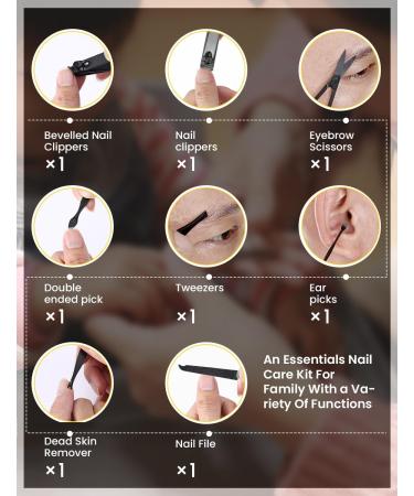 Manicure Set Nail Clippers Nail Care Kit Manicure Pedicure Professional Personal Care Tools - Buy Online on GoSupps.com