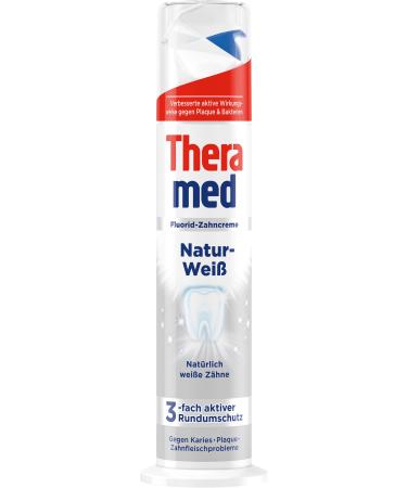 Theramed Natural White Toothpaste Dispenser Pack of 5 (5 x 100 ml) Natural White
