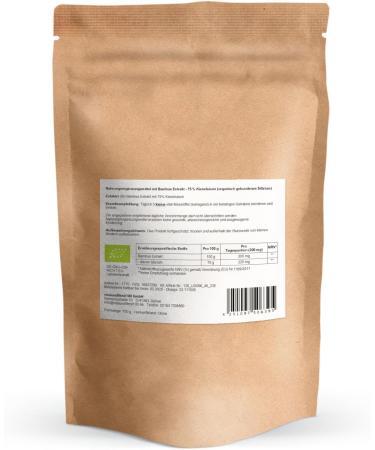 Organic Bamboo Extract 100g | 75% Silica | Best Bioavailability | No Additives | Made in Germany - International Shipping Available - Buy Online on GoSupps.com