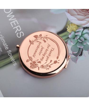 BAUNA Junior Bridesmaid Compact Makeup Mirror - Bridal Shower Thank You Gift for Sisters - Buy Online on GoSupps.com
