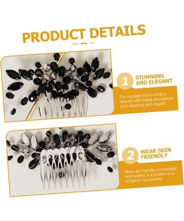 Angoily Crystal Side Hair Comb Bridesmaid Hair Accessories Bride Hairpiece Bride Headdress Wedding Bride Headpieces Hair Accessories for Bride Prom Tiara Decorate Alloy Girl - Buy Online on GoSupps.com