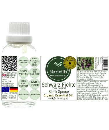 Buy Nativilis Essential Bio-Black Spruce Oil | Antiseptic for Respiratory & Muscle Pain Relief | Copaiba Aromatherapy - Buy Online on GoSupps.com