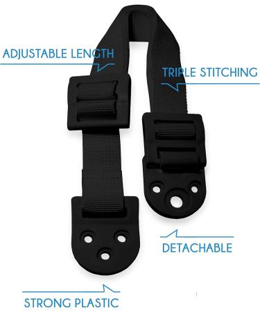 Boxiki Kids Heavy Duty Anti-Tip Furniture Straps - Set of 4, Adjustable TV Wall Anchor and Earthquake Restraint Straps for Child Safety (Black) - 2 Pairs - Buy Online on GoSupps.com