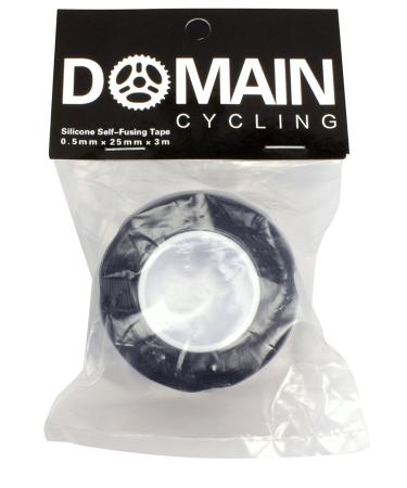Domain Cycling Waterproof Self-Fusing Silicone Bike Handlebar Tape - 10 Ft Roll, Black - Buy Online on GoSupps.com