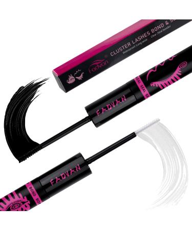 FADVAN Lash Bond and Seal Cluster Lashes Glue for Lash Clusters Individual Lashes Bond and Seal for 48-72 Hours Strong Gentle Latex Free Lash Adhesive for Sensitive Eyes (10ml) Cluster Lash Bond & Seal