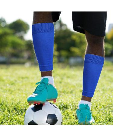 Buy Calf Compression Sleeves for Sports Footless Support Stockings for Football Running & Cycling Blue High Knee Waden Bandages - Buy Online on GoSupps.com