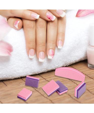 70 Count Mini Nail Buffer Block | 100/180 Grit Arc Shape Buffers for Acrylic Nails Manicure Tools - Buy Online on GoSupps.com