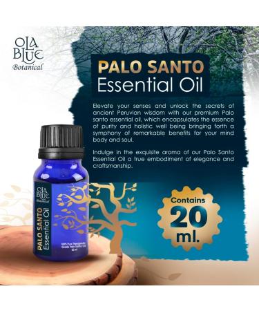 Palo Santo Essential Oil 20ml - Premium Therapeutic Grade for Aromatherapy Meditation & Energy Cleansing | Holistic Skin Care - Buy Online on GoSupps.com