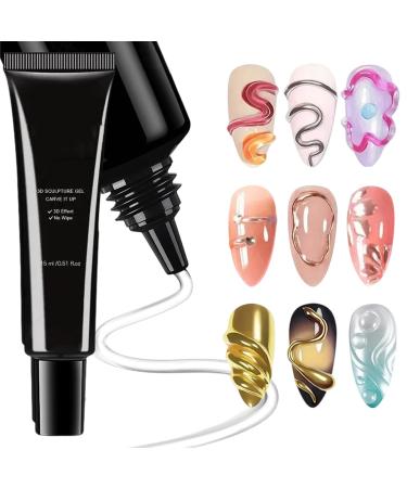 Ziennhu Mod le 3D GEL-UV LED Gel High Viscosa Strong Adhesive Professional Art Derying Durable Nail Extension Creative Nail Studio ACCESSOIRES