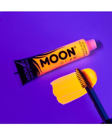 Moon Glow Neon UV Hair Colour Streaks - Orange Hair Mascara | Temporary Wash Out Dye - Buy Online on GoSupps.com