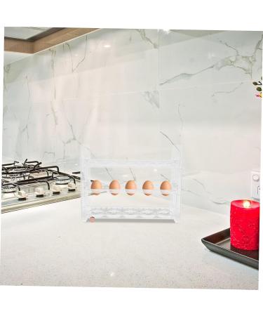 Healeved Refrigerator Egg Rack Door Rack Holder Home -layer Three-layer Egg Refrigerator for Stand Organizer Fridge Kitchen White 25.00X20.00X11.00CM - Buy Online on GoSupps.com