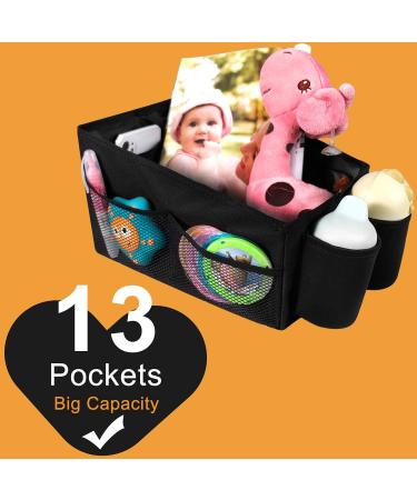 INFANZIA Car Seat Organizer - Durable Oxford, Foldable Front & Back Seat Organizer with Seat Belt and Cup Holders for Kids - Buy Online on GoSupps.com
