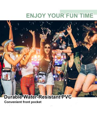 Clear Stadium Approved Crossbody Bag for Women & Men - Transparent PVC Messenger Handbag for Concerts & Events - Buy Online on GoSupps.com
