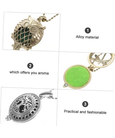 PLAFOPE Disfuser Necklace 5pcs Aromatherapy Necklace Essential Oil Aroma Diffuser Necklace Car Women Choker Alloy Perfume Miss - Buy Online on GoSupps.com