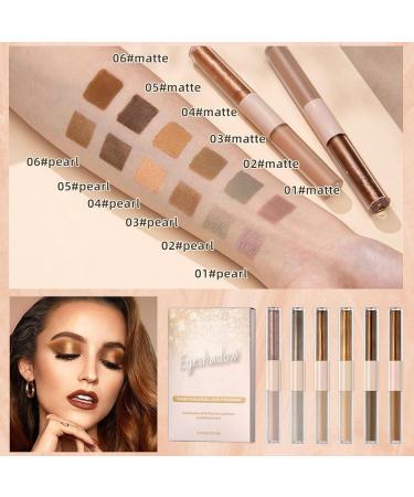 Set de Fard Paupi res Liquide - 6 Pi ces Double Extr mit Tenue Longue Imperm able Maquillage Des Yeux Et Liquide | Pour Voyage F te Travail Banquet Occasions Sp ciales Mariage Dames - Buy Online on GoSupps.com