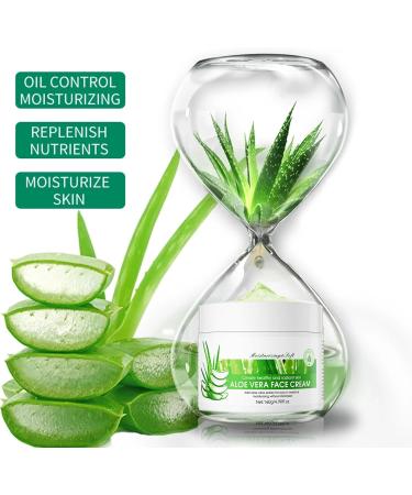 Organic Aloe Vera Gel Face Cream for Women | Hydrating Moisturizer for All Skin Types | Anti-Wrinkle, Acne Soothing & Moisturizing Formula - Buy Online on GoSupps.com