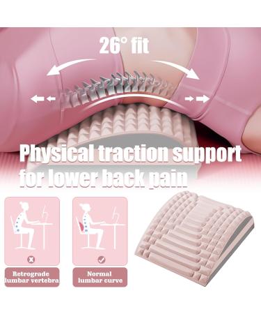 Homury Refresh Neck and Back Stretcher - Pain Relief & Posture Corrector for Bed | Back Extensor & Neck Support Pillows (Pink) - Buy Online on GoSupps.com