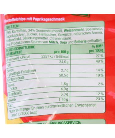  Gut & G nstig Gut & G nstig Chips for Friends Paprika Chips 200g Pack of 10 - Buy Online on GoSupps.com