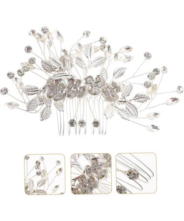 Angoily Bridal Hair Comb Hair Comb Bridal Comb Rhinestone Hair Accessories Hair Decor Teasing Combs for Women Pearl Decor Tiara Exquisite Hair Comb Hair up Wedding Alloy Bride - Buy Online on GoSupps.com