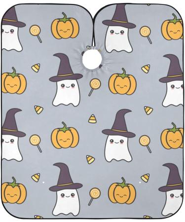 Waterproof Barber Cape - Halloween Ghost & Pumpkin Unisex Hair Cutting Bib for Men | Cheetah Design - Buy Online on GoSupps.com
