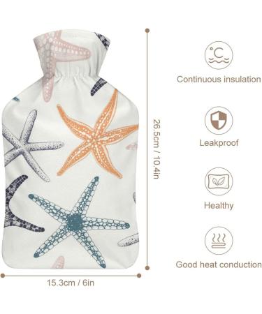 Starfish Hot Water Bottle with Plush Cover | Hand Warmer for Adults & Children | 26.5x15.3cm - International Shipping Available - Buy Online on GoSupps.com